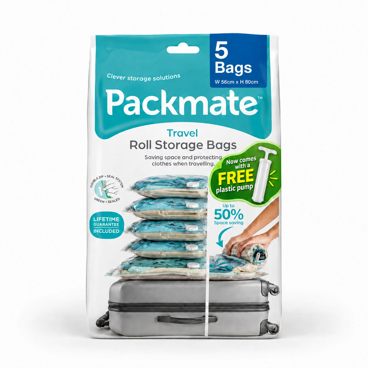 Packmate™ 5pc vaccum storage Bags with FREE Pump ✅